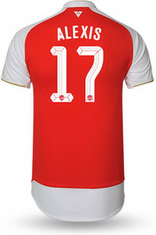 Camiseta ALEXIS del Arsenal Primera 2015-2016 baratas