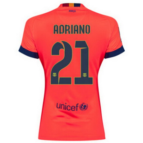 Camiseta Adriano del Barcelona Mujer Segunda 2014-2015 baratas
