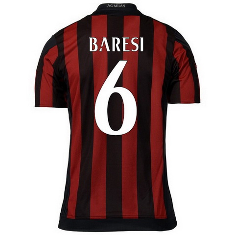 Camiseta BARESI del AC Milan Primera 2015-2016 baratas