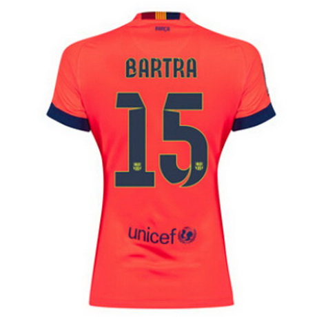 Camiseta Bartra del Barcelona Mujer Segunda 2014-2015 baratas