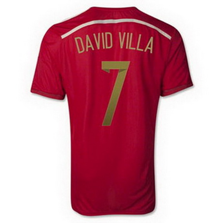 Camiseta DAVID VILLA del Espana Primera 2014-2015 baratas