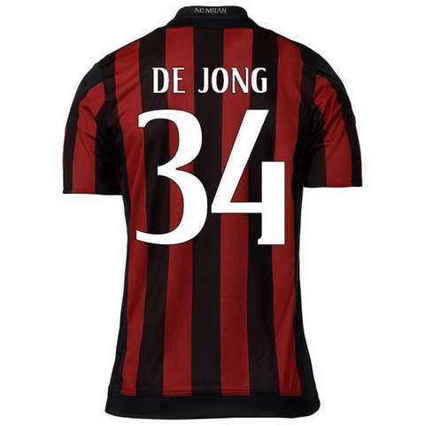 Camiseta DE JONG del AC Milan Primera 2015-2016 baratas