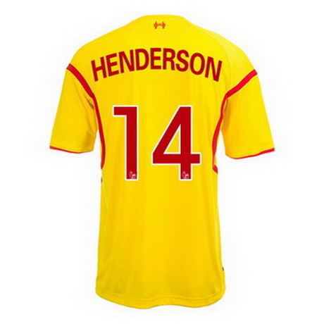 Camiseta Henderson del Liverpool Segunda 2014-2015 baratas