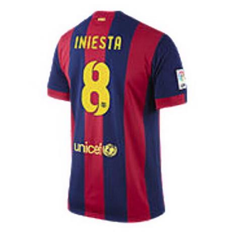 Camiseta INIESTA del Barcelona Primera 2014-2015 baratas