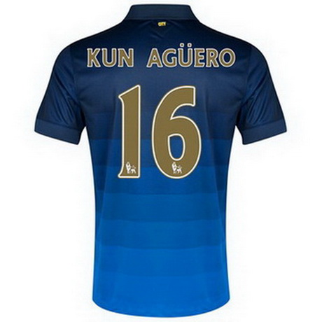 Camiseta Kun Aguero del Manchester City Segunda 2014-2015 baratas