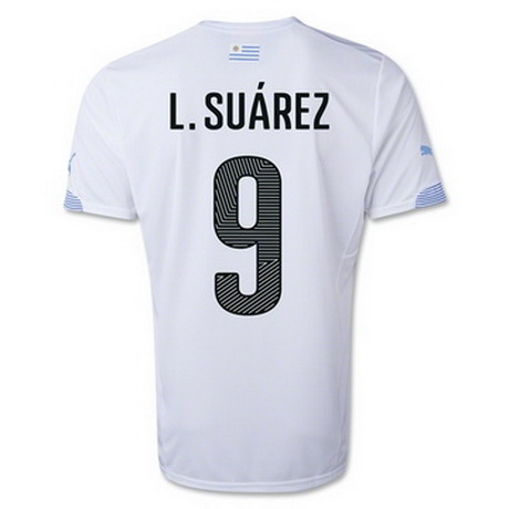 Camiseta L.SUAREZ del Uruguay Segunda 2014-2015 baratas