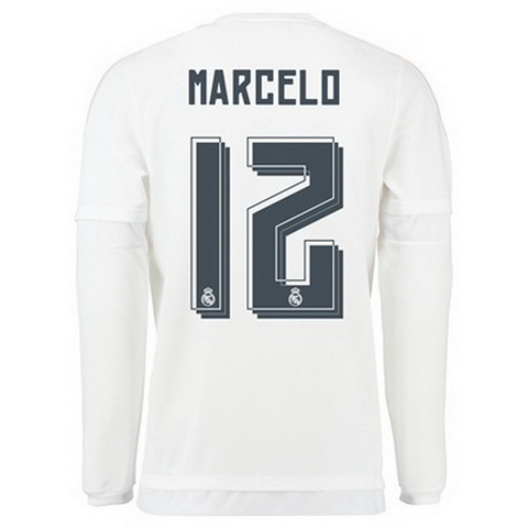 Camiseta MARCELO del Real Madrid ML Primera 2015-2016 baratas