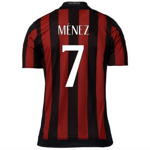 Camiseta MENEZ del AC Milan Primera 2015-2016 baratas