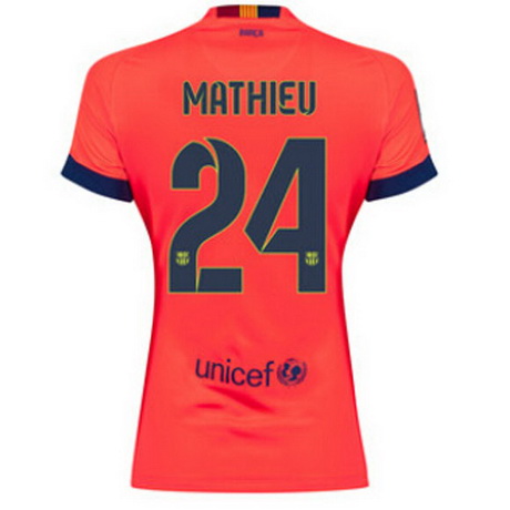 Camiseta Mathieu del Barcelona Mujer Segunda 2014-2015 baratas