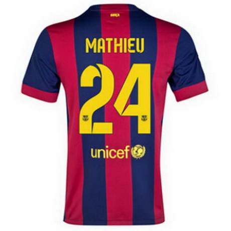 Camiseta Mathieu del Barcelona Primera 2014-2015 baratas