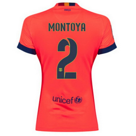 Camiseta Montoya del Barcelona Mujer Segunda 2014-2015 baratas