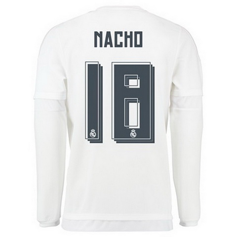 Camiseta NACHO del Real Madrid ML Primera 2015-2016 baratas