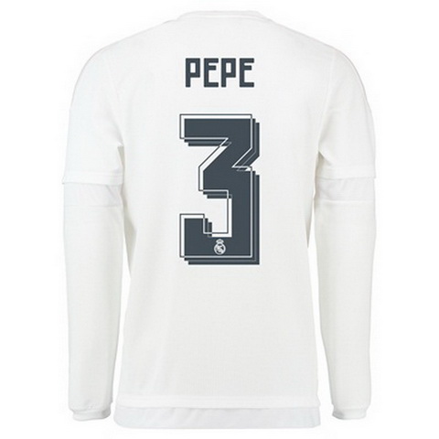 Camiseta PEPE del Real Madrid ML Primera 2015-2016 baratas