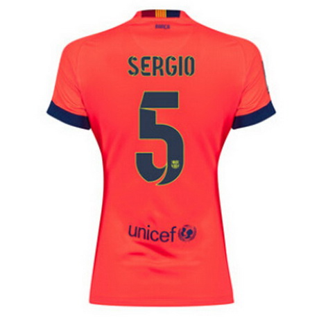 Camiseta Sergio del Barcelona Mujer Segunda 2014-2015 baratas