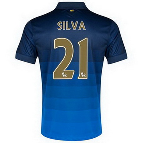 Camiseta Silva del Manchester City Segunda 2014-2015 baratas