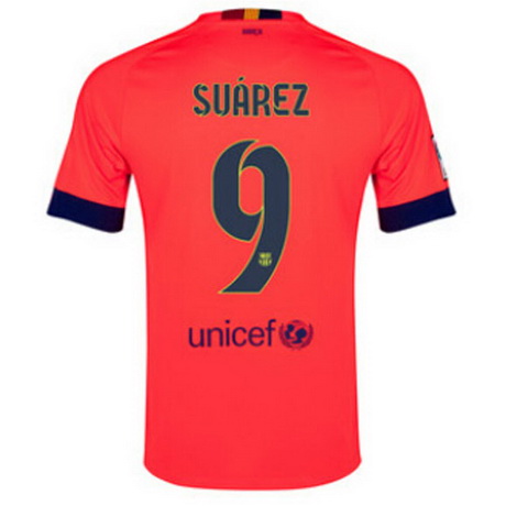 Camiseta Suarez del Barcelona Segunda 2014-2015 baratas