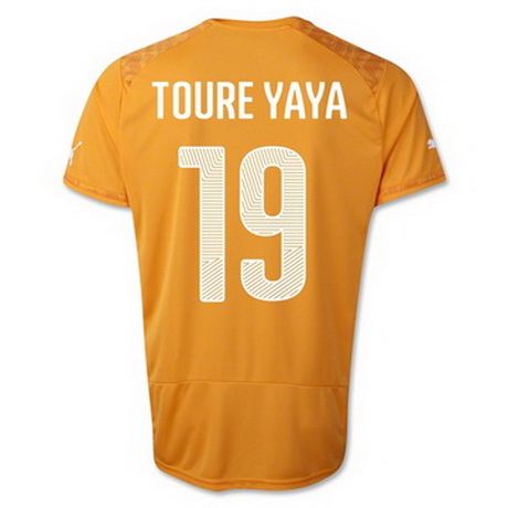 Camiseta TOURE YAYA del Cote dIvoire Primera 2014-2015 baratas
