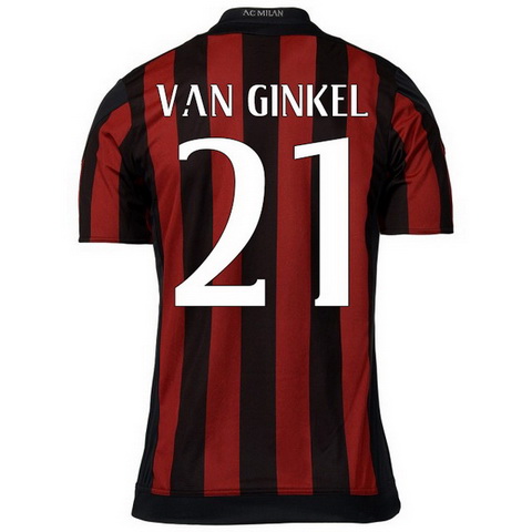 Camiseta VAN_GINKEL del AC Milan Primera 2015-2016 baratas