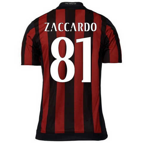 Camiseta ZACCARDO del AC Milan Primera 2015-2016 baratas