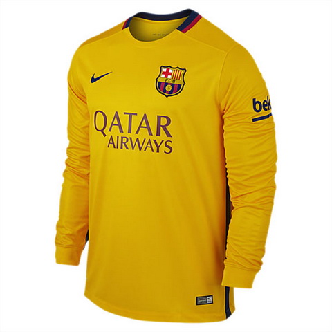 Camiseta del Barcelona Manga Larga Segunda 2015-2016 baratas - Haga un click en la imagen para cerrar