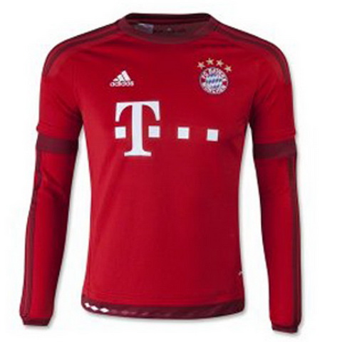 Camiseta del Bayern Munich Manga Larga Primera 2015-2016 baratas