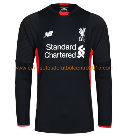 Camiseta del Liverpool Manga Larga portero 2015-2016 negro