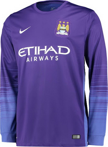 Camiseta del Manchester City ML portero 2015-2016 Segunda