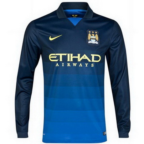 Camiseta del Manchester City Manga Larga Segunda 2014-2015 baratas