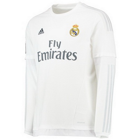 Camiseta del Real Madrid Manga Larga Primera 2015-2016 baratas - Haga un click en la imagen para cerrar
