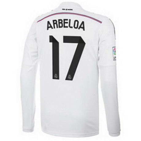 Camisetas ARBELOA del Real Madrid ML Primera 2014-2015 baratas
