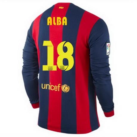 Camisetas Alba del Barcelona ML Primera 2014-2015 baratas