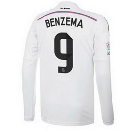 Camisetas BENZEMA del Real Madrid ML Primera 2014-2015 baratas