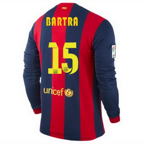 Camisetas Bartra del Barcelona ML Primera 2014-2015 baratas
