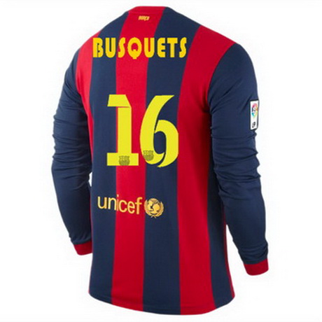 Camisetas Busquets del Barcelona ML Primera 2014-2015 baratas