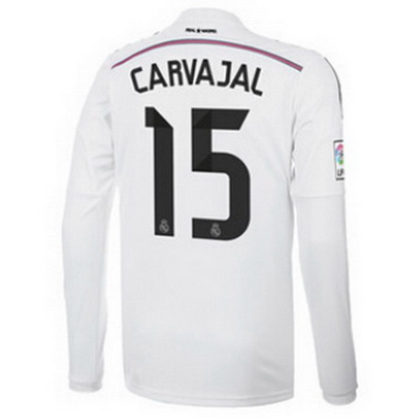 Camisetas CARVAJAL del Real Madrid ML Primera 2014-2015 baratas