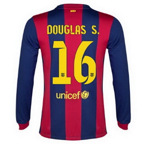 Camisetas Douglas S del Barcelona ML Primera 2014-2015 baratas