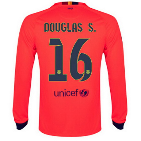 Camisetas Douglas del Barcelona ML Segunda 2014-2015 baratas