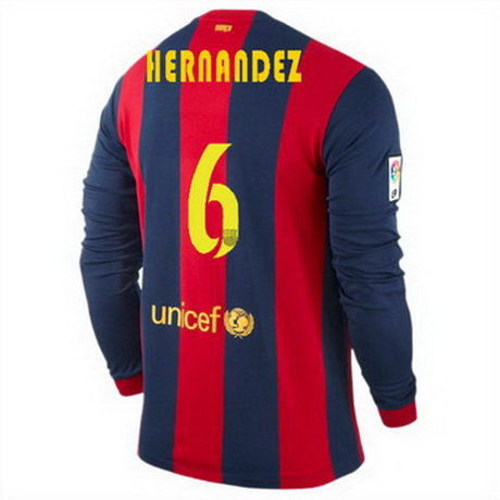 Camisetas Hernandez del Barcelona ML Primera 2014-2015 baratas