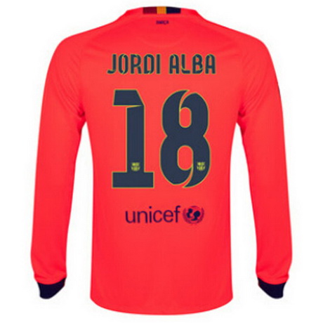 Camisetas Jordi del Barcelona ML Segunda 2014-2015 baratas