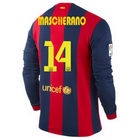 Camisetas Mascherano del Barcelona ML Primera 2014-2015 baratas