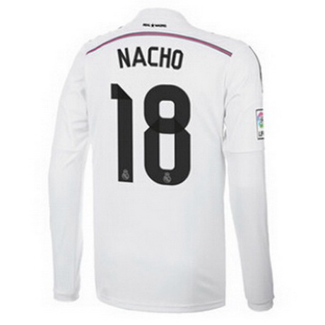 Camisetas NACHO del Real Madrid ML Primera 2014-2015 baratas