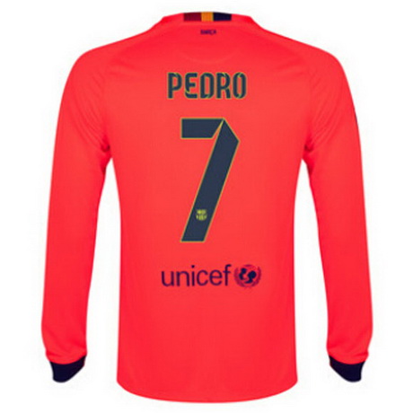 Camisetas Pedro del Barcelona ML Segunda 2014-2015 baratas