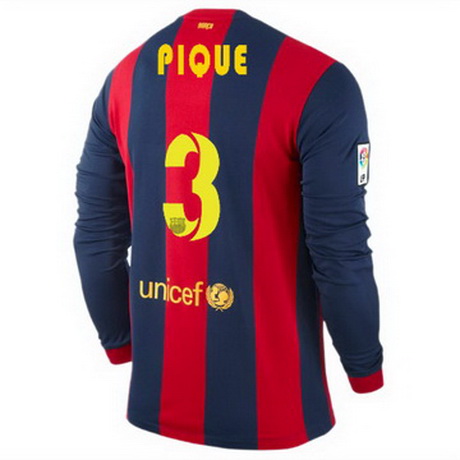 Camisetas Pique del Barcelona ML Primera 2014-2015 baratas