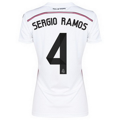 Camisetas SERGIO RAMOS del Real Madrid Mujer Primera 2014-2015 baratas