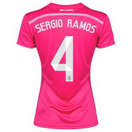 Camisetas SERGIO RAMOS del Real Madrid Mujer Segunda 2014-2015 baratas