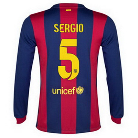 Camisetas Sergio del Barcelona ML Primera 2014-2015 baratas