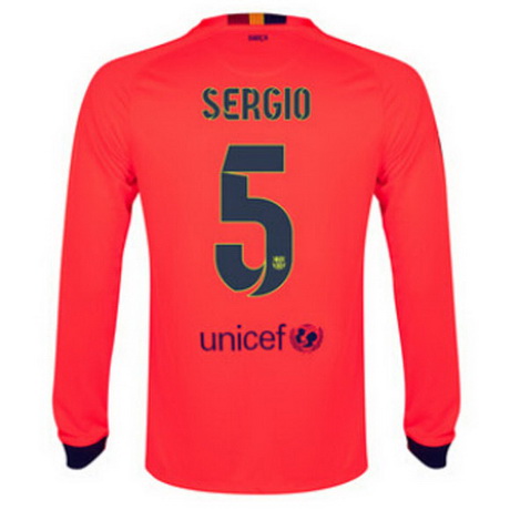 Camisetas Sergio del Barcelona ML Segunda 2014-2015 baratas