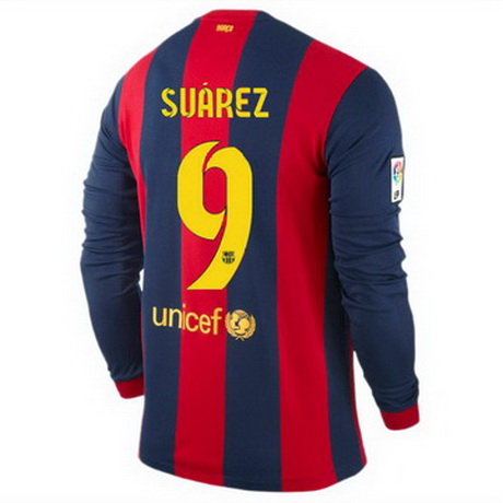 Camisetas Suarez del Barcelona ML Primera 2014-2015 baratas