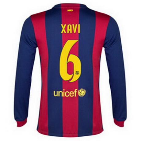 Camisetas Xavi del Barcelona ML Primera 2014-2015 baratas