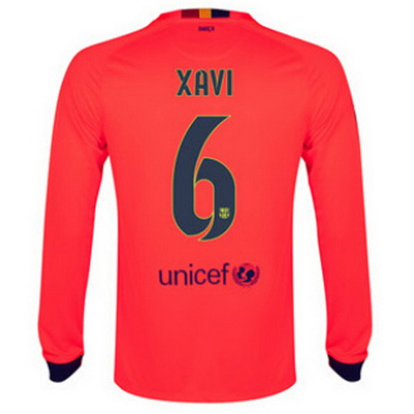 Camisetas Xavi del Barcelona ML Segunda 2014-2015 baratas